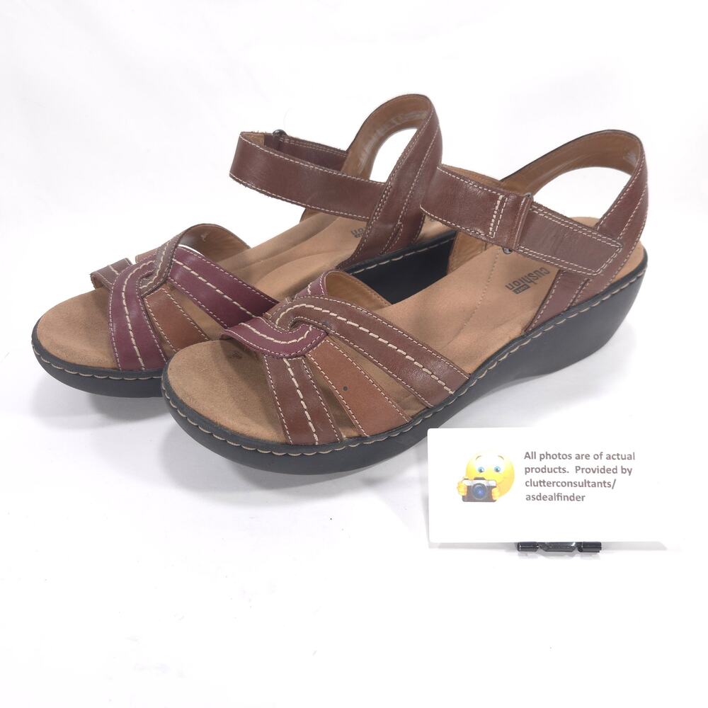Clarks Collection Casual Sling Back Sandal Womens Size 8 15190 Brown